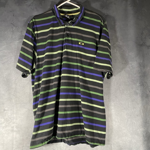 Oakley Other - Oakley Golf Polo Stripped Short Sleeve Size XL Embroidered Logo